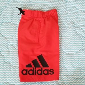 Red Adidas board shorts
